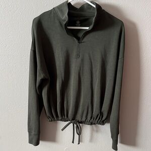 Olive Green Quarter-Zip Pullover